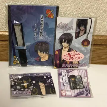 은혼 타카스기 신스케 4종 세트 미니 부채 장식 북마커 핀즈