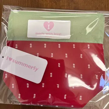 I summerly 러브베리 파우치 red