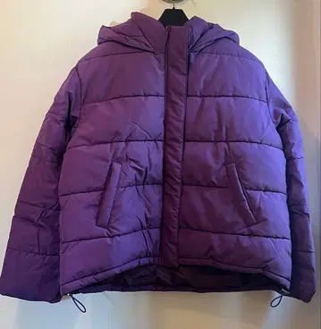 후드 부착 퍼플 자켓