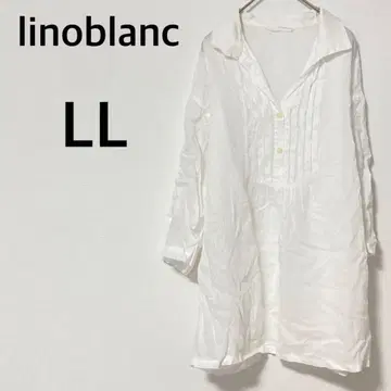 linoblanc 린넨 셔츠 [ LL ] 튜닉 린넨 100% 빅 사이즈