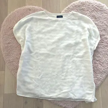 SHIPS 보더 무늬 프렌치 슬리브 티셔츠 내추럴 베이직