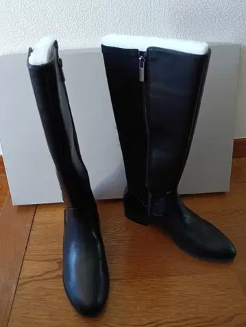 새상품 healme 롱 부츠 블랙 스웨이드 가죽 지퍼 있음 24