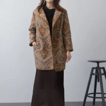 새상품 Bou jeloud 자카드 코트 자켓 빈티지