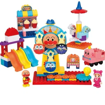 블록라보 호빵맨 커다란 관람차가 대변신! 빙글빙글 놀이공원 블록