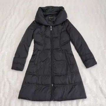 INDIVI 숄카라 롱 다운 자켓 블랙 38