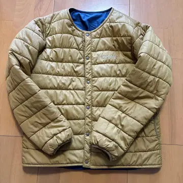 mont-bell 충전솜 코트 겨자색&네이비