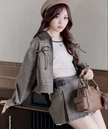 OLIVE des OLIVE 배색 카라 블루종