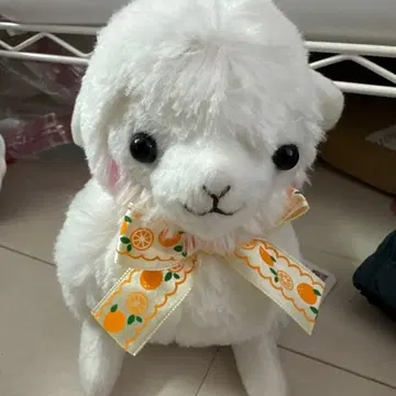 화이트 알파카 봉제 인형