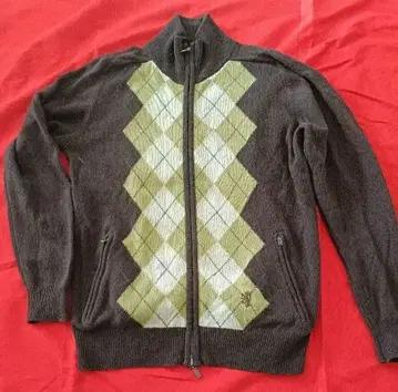 프링글 아가일 니트 스웨터 프링글 W 지퍼 남성용 M