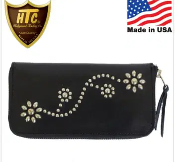 HTC 에이치티씨 스터드 라운드 지퍼 가죽 장지갑 24
