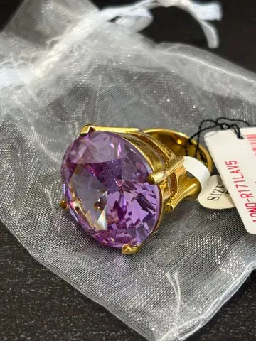 dresser 드레서 반지 유리 반지 빈티지 연보라 퍼플 1