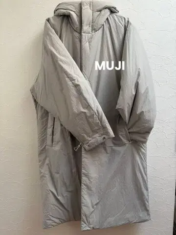 무인양품 벤치 코트 방풍 발수 솜 남성용 S 그레이 MUJI