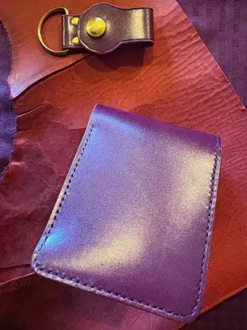 루갈 숄더 (퍼플) 2단 접이식 지갑