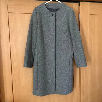 그레이 롱 코트 울 코트