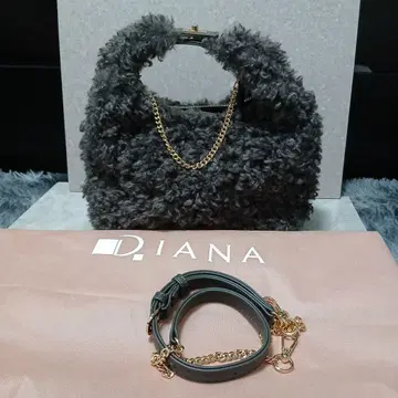 DIANA 그레이 퍼풍 숄더백 새상품