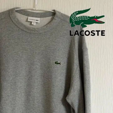 LACOSTE 그레이 크루넥 맨투맨 트레이닝복