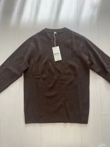 무지 라보 크루넥 스웨터 M 사이즈 다크 브라운