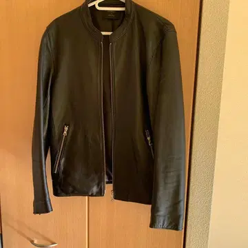 STUDIOUS 가죽 자켓 싱글 라이더 노카라 양가죽 2