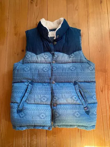 BAYFLOW 기하학 패턴 다운 베스트 사이즈 4