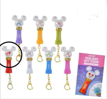 디즈니 스토어 시크릿 키체인 응원봉 빨간색 미키