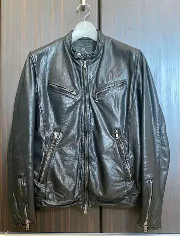 Men's Bigi 남성용 리얼 가죽 싱글 라이더 자켓