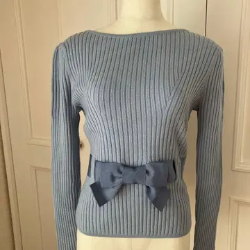 엠즈 그레이시 스테디셀러 리본 포함 리브 스웨터