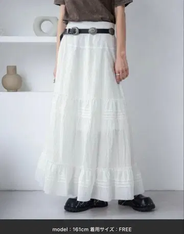 JEANA 화이트 롱 스커트 FREE 사이즈