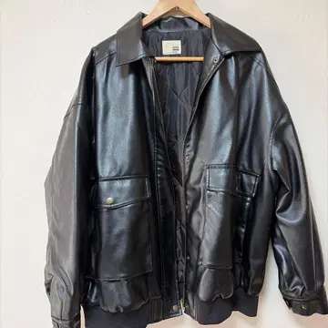 블랙 가죽 자켓