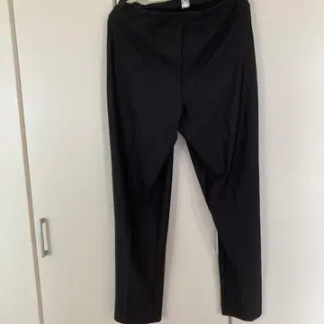 아시야 전체 골반 슬림 에어리 블랙 캐주얼 팬츠 3L