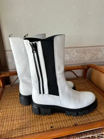 Gabor 사이드 고어 부츠 화이트/블랙