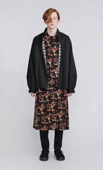 LAD MUSICIAN 20AW BIRD DOG MONKEY 롱 셔츠