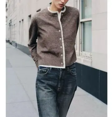 ZARA 콤비네이션 니트 가디건 L 사이즈