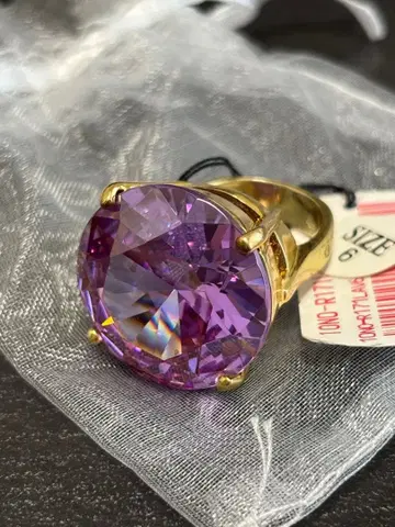 dresser 드레서 반지 유리 반지 빈티지 연보라 퍼플 2