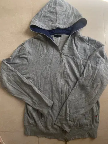 엠포리오 아르마니 XXL 그레이 지퍼 후드티