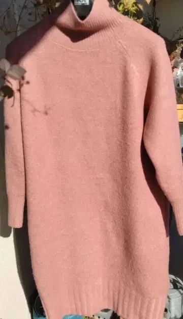 IEDIT 핑크 터틀넥 니트 원피스 S 사이즈