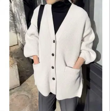 Spick&Span 벌키얀 가디건 화이트