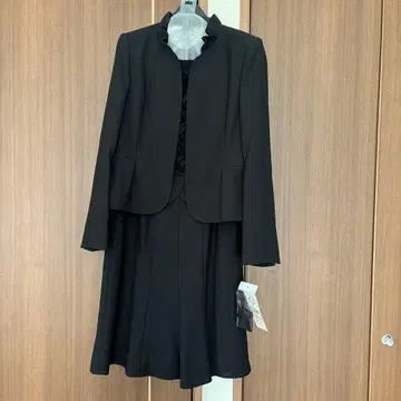 택 포함 블랙스 자켓 프릴 세트 9호