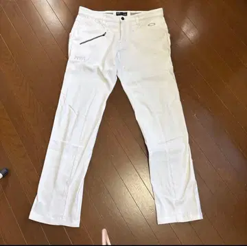 Oakley 골프 화이트 팬츠 지퍼 포켓 부착 36