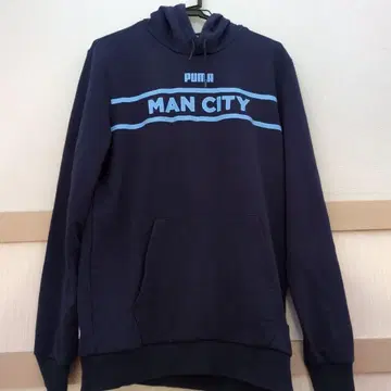 푸마 맨시티 후드 부착 후드티 네이비