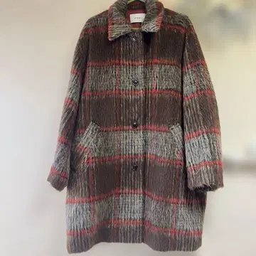 JOHNBULL 코트 브라운 체크