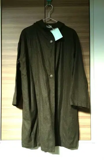 택 포함 미사용 새상품 후드 부착 코트