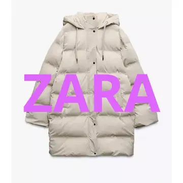 ZARA WINDPROOF 후드 부착 퀼팅 아우터 L 사이즈