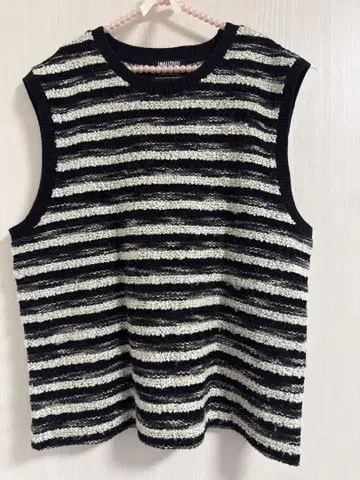 NCT WayV 텐 착용 스트라이프 니트 베스트 UNALLOYED