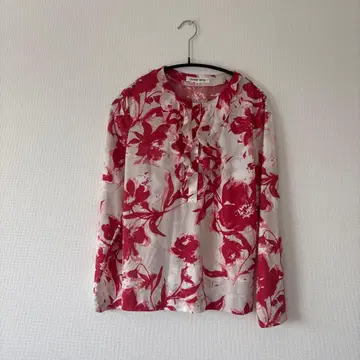 HANAEMORI 꽃무늬 긴팔 셔츠 40