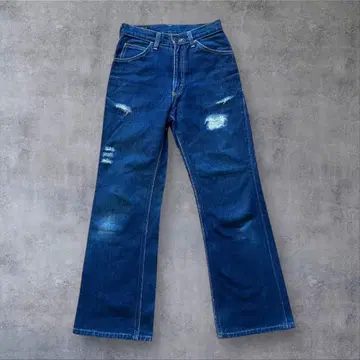 리 크러쉬 데님 플레어 팬츠 부츠컷 데님 플레어 데님