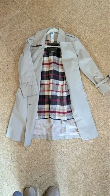 매킨토시 트렌치코트 36 소매 짧음 새상품급