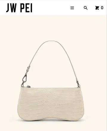 [ JW PEI ] Eva 숄더백 - 아이보리 화이트 악어 엠보싱