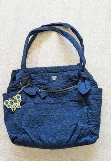 [ ANNASUI ] 네이비 퀼팅 토트백