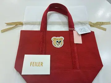 페이러 올드 테디 와펜 토트백 스몰 와인 레드 미사용 새상품