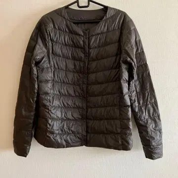 유니클로 울트라 라이트 다운 브라운 여성용 L